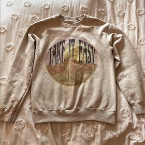‘Take it easy’ graphic crewneck